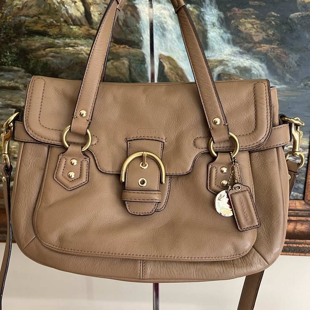 Coach leather three way leather handbag